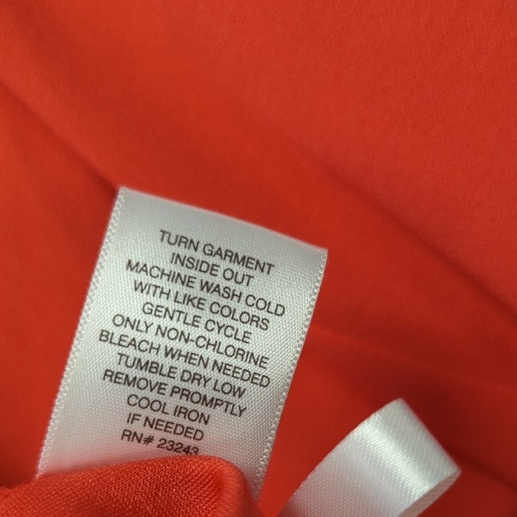 00163 NY Co Boatneck Wide Leg Jumpsuit Red Orange size Small Business casual - Picture 9 of 9